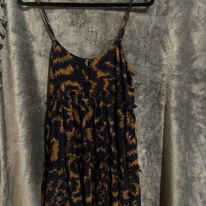 Blue and Beige mini dress